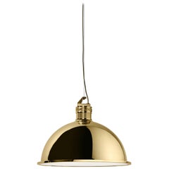 Ghidini 1961 Factory Small Suspension Light in Brass by Elisa Giovanni