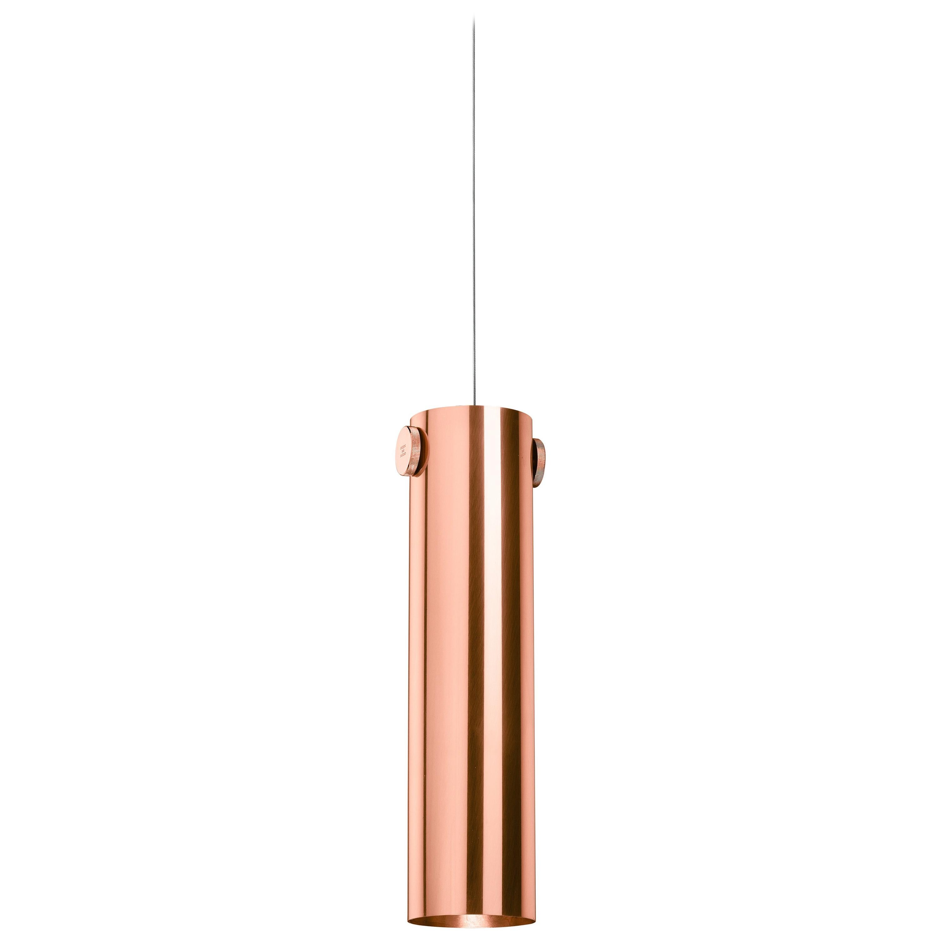 Ghidini 1961 Indi Cylinder Pendant in Copper by Richard Hutten For Sale