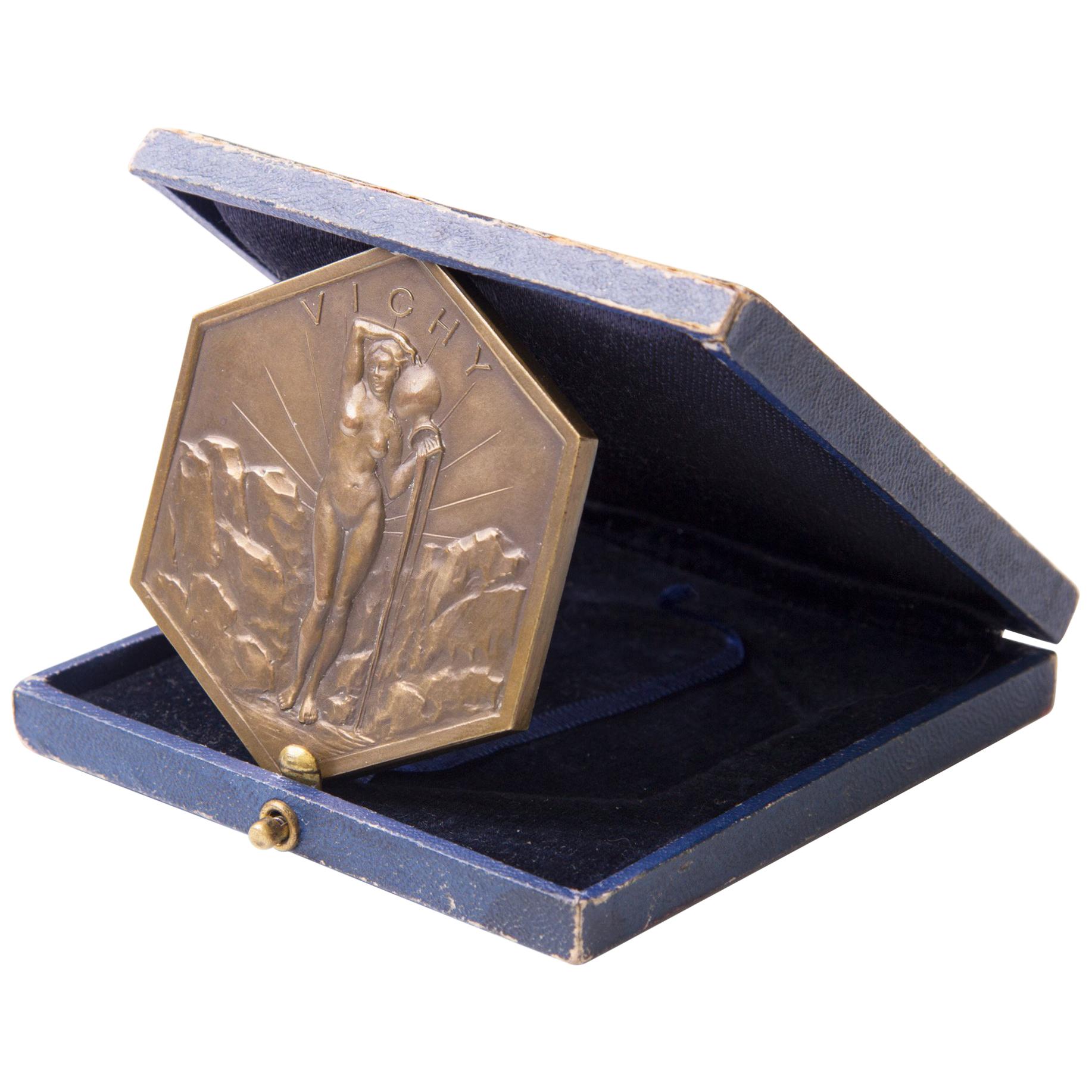 Art Deco Bronze Medal Vichy
