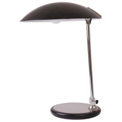 Midcentury Black and Chrome Canopy Lamp