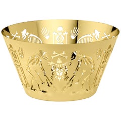 Ghidini 1961 Perished Large Bowl in Gold-Plated Stainless Steel by Studio Job