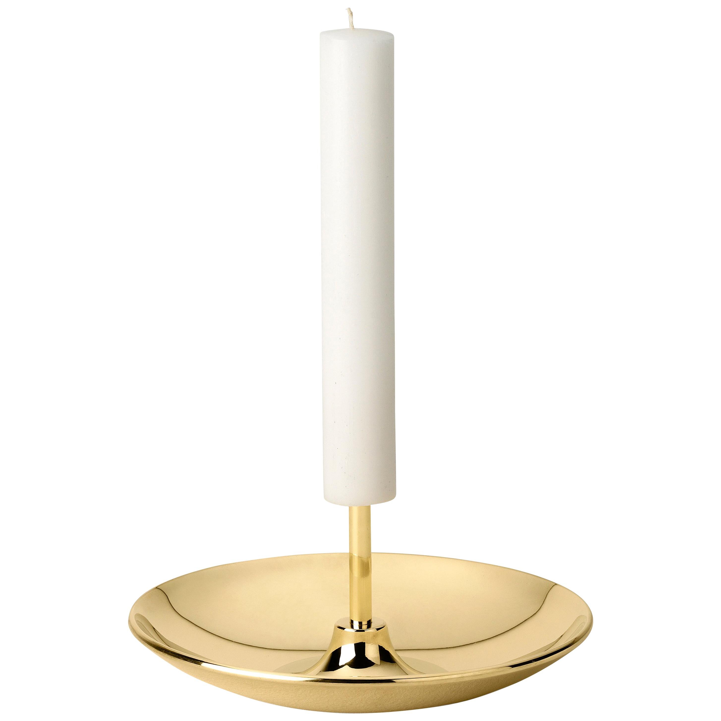 Ghidini 1961 There Push Pin Candleholder in Brass by Studio Job