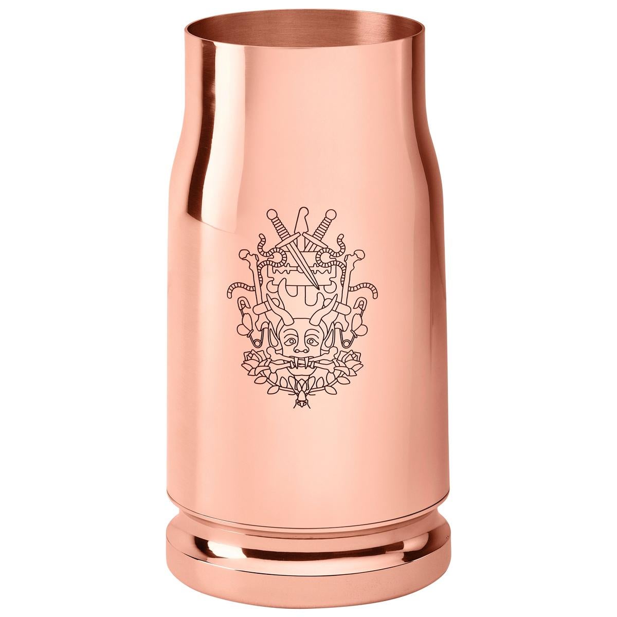 Vaso a proiettile Ghidini 1961 Nowhere in ottone placcato rame di Studio A