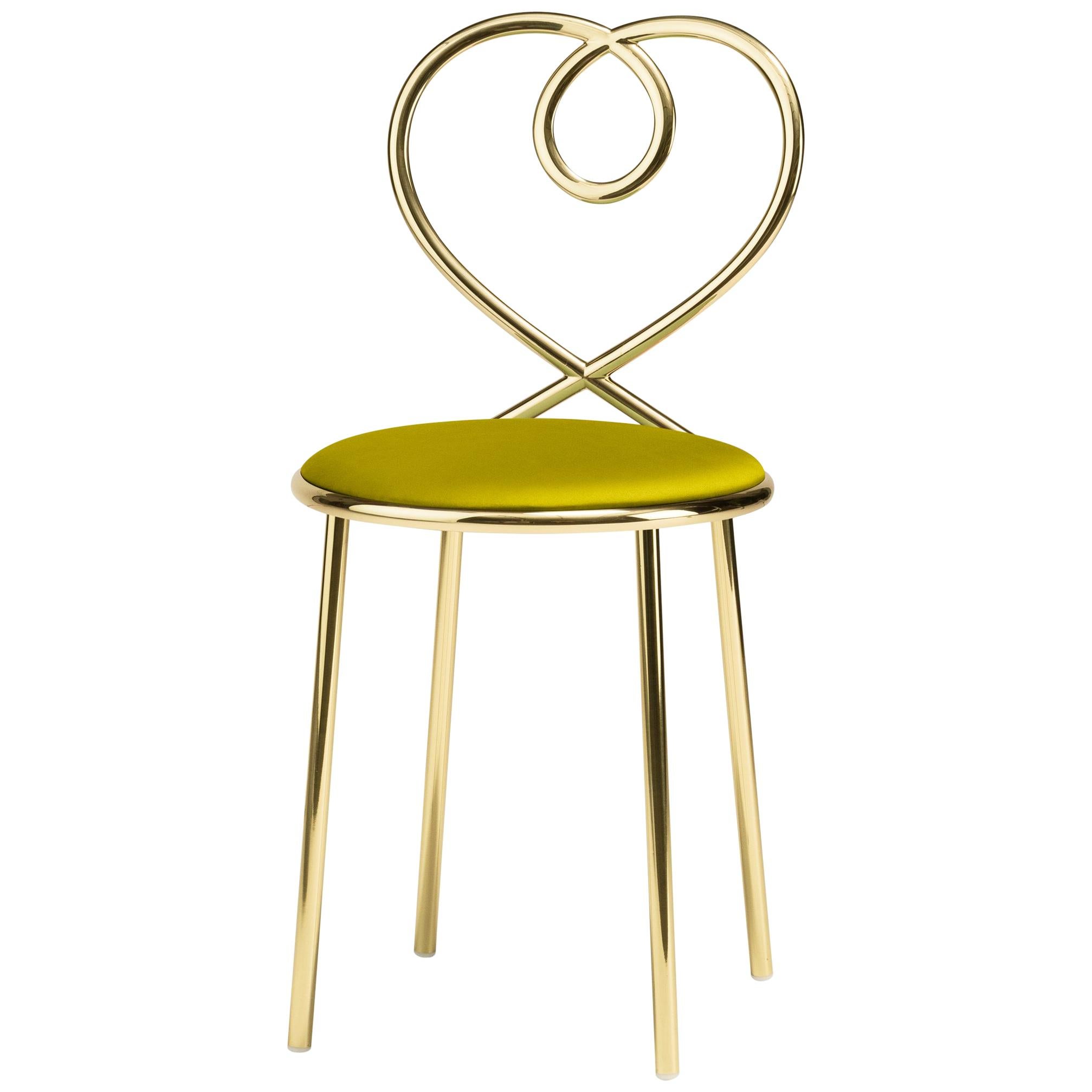 Ghidini 1961 Love Chair Anis in Polished Brass by Nika Zupanc For Sale