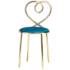 Ghidini 1961 Love Chair Ottanio in Polished Brass by Nika Zupanc