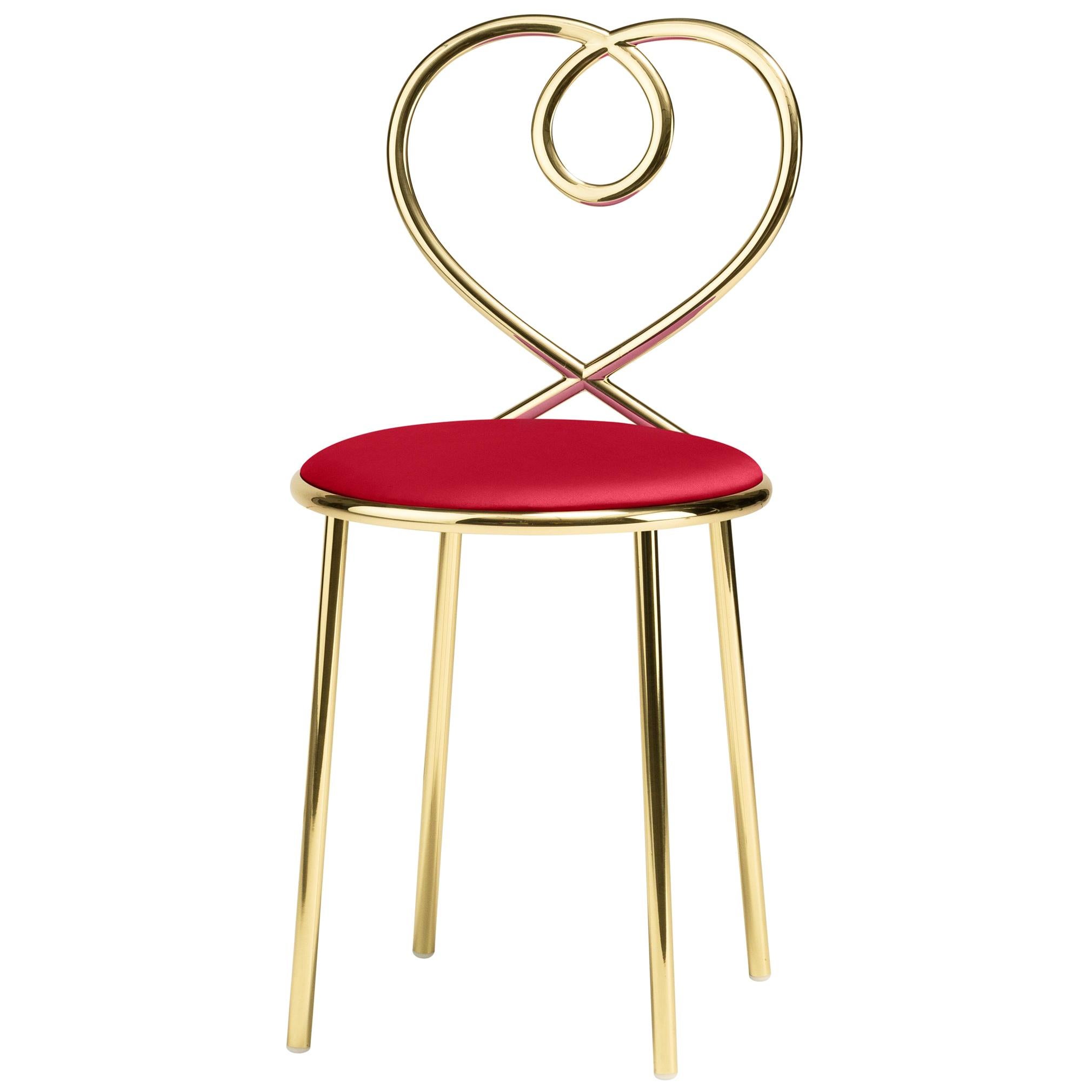 Ghidini 1961 Love Chair Rubis in Polished Brass by Nika Zupanc