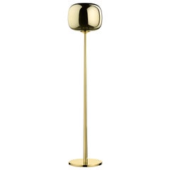 Ghidini 1961 Tall Dusk Dawn Floor Lamp in Brass and Metallic Glass by Branch