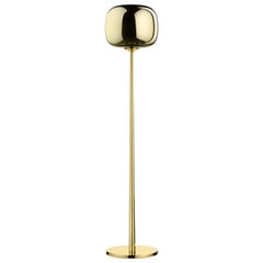 Ghidini 1961 Tall Dusk Dawn Floor Lamp in Brass and Metallic Glass by Branch