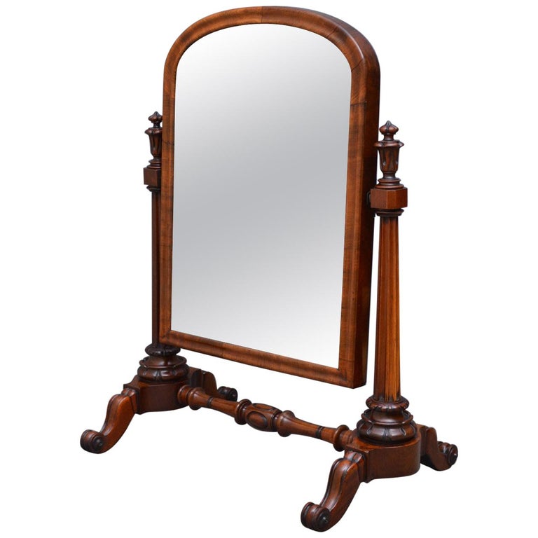 Superb Early Victorian Mahogany Dressing Table Mirror For Sale at 1stdibs