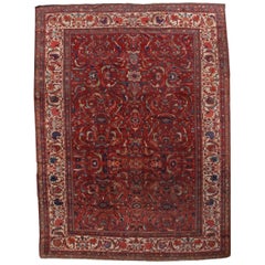 Handmade Antique Sultanabad Style Rug, 1880s, 1B458