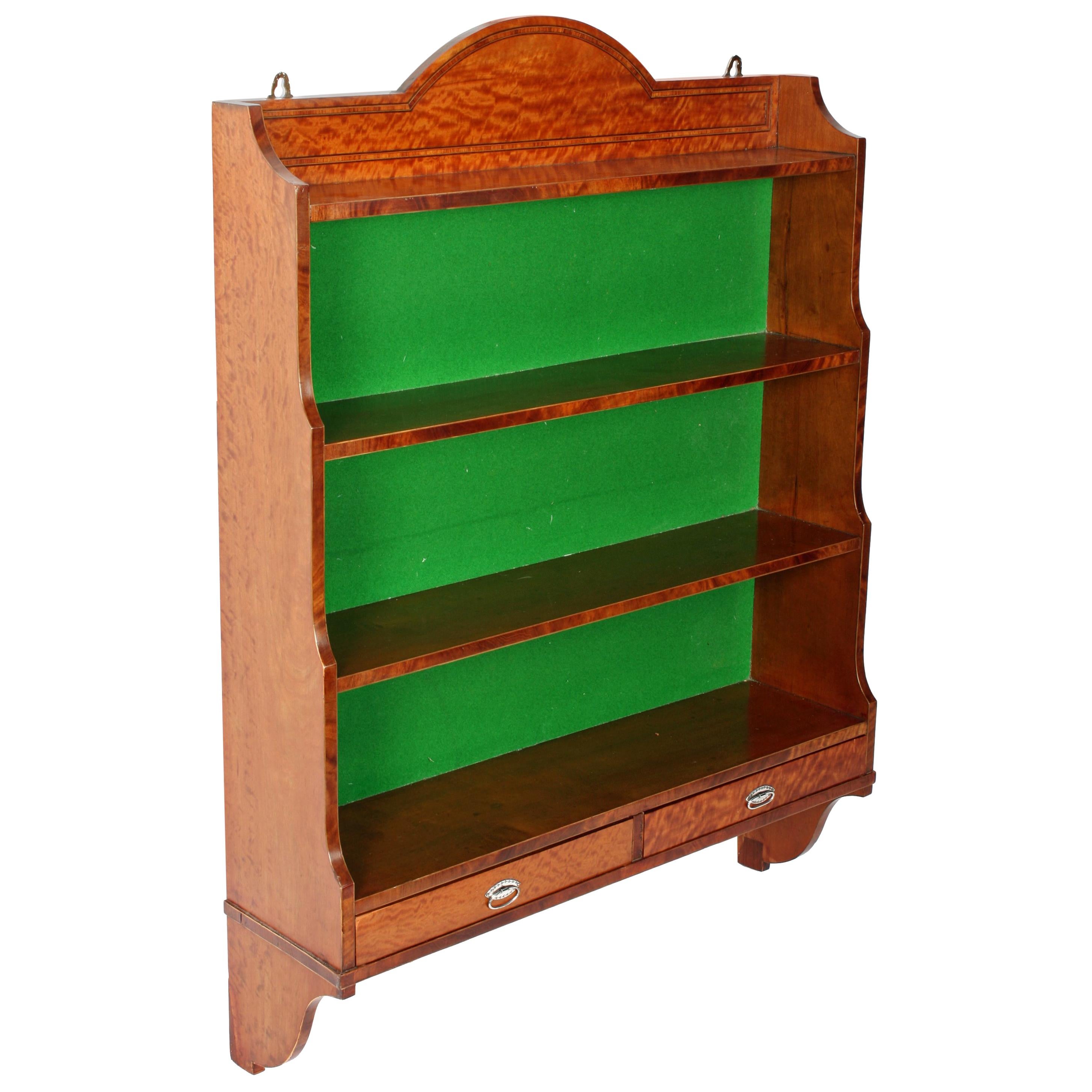 Satinwood and Mahogany Wall Shelves For Sale