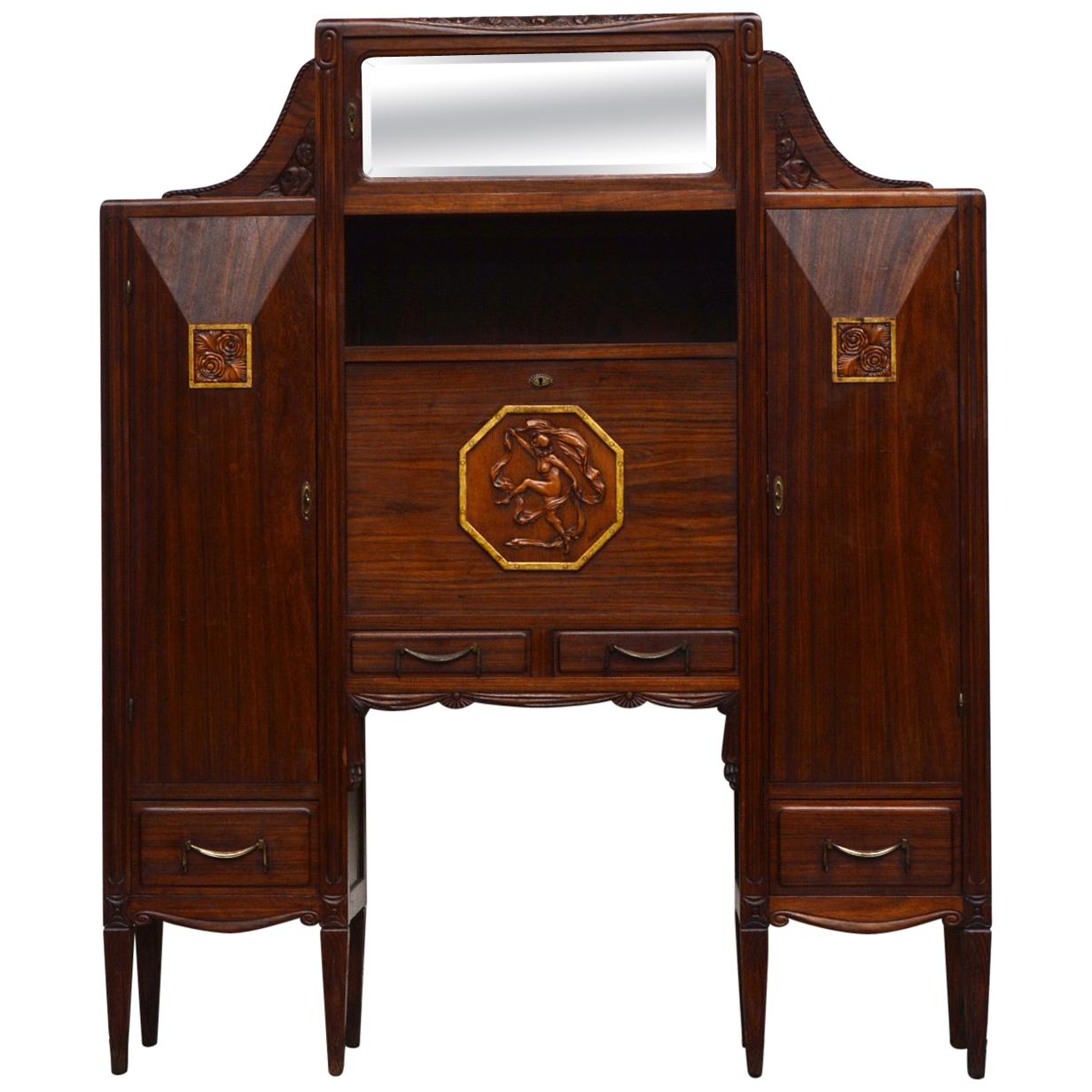 Art Deco Sideboard / Secretary, Paris, Signed "Therond", dated 1924