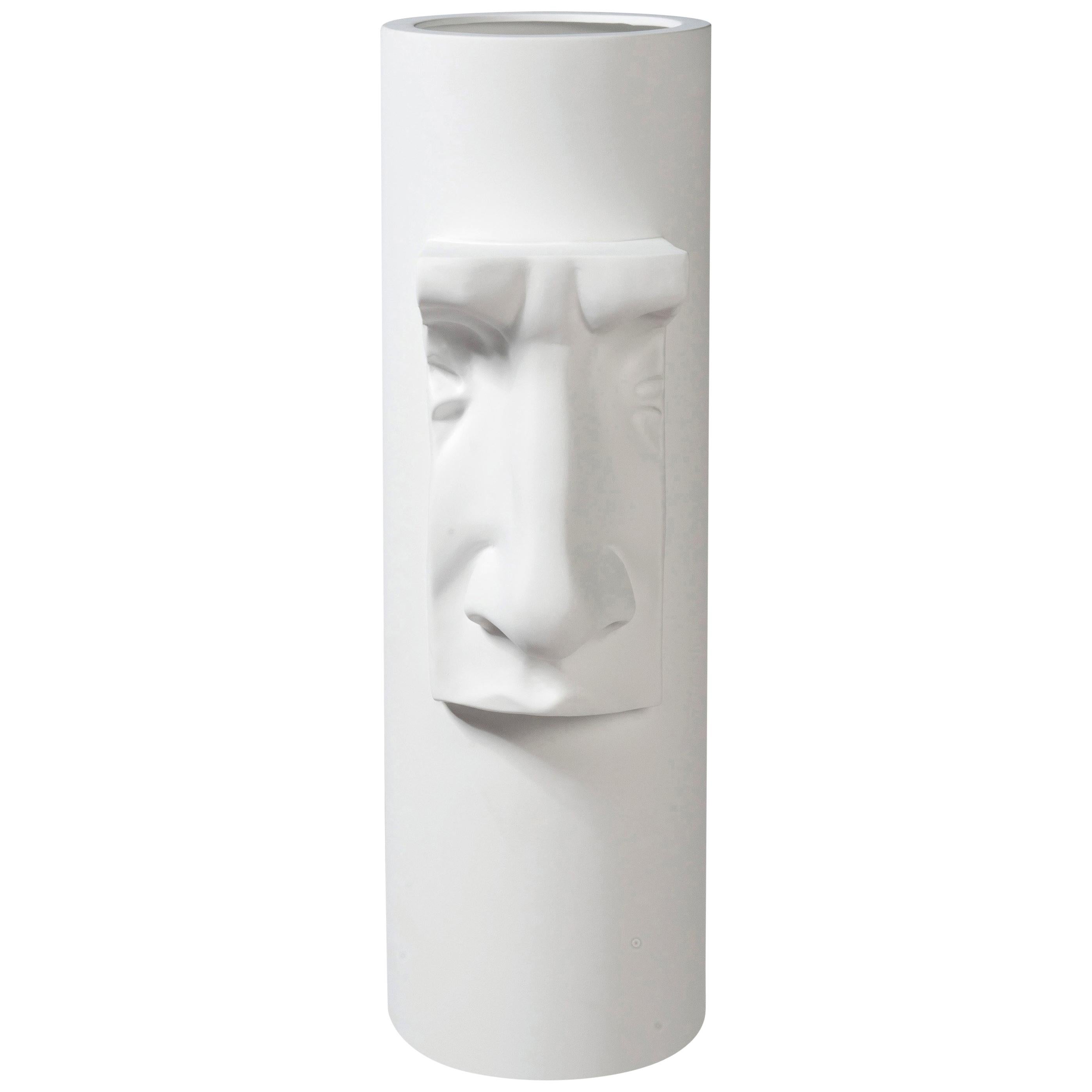 Vase 'David by Michelangelo' Nose Small, Matt White Ceramic, Italy For Sale