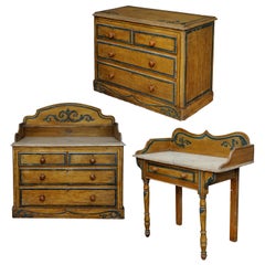 Antique Mid-19th Century Suite of English Painted Furniture, circa 1860