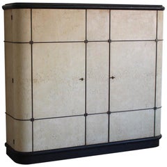 1950s French Cabinet in Bleached Bird's-Eye Maple
