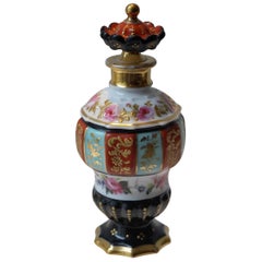 Antique Old Paris Perfume Bottle Decorated with Hand Painted Chinoiserie Decorations