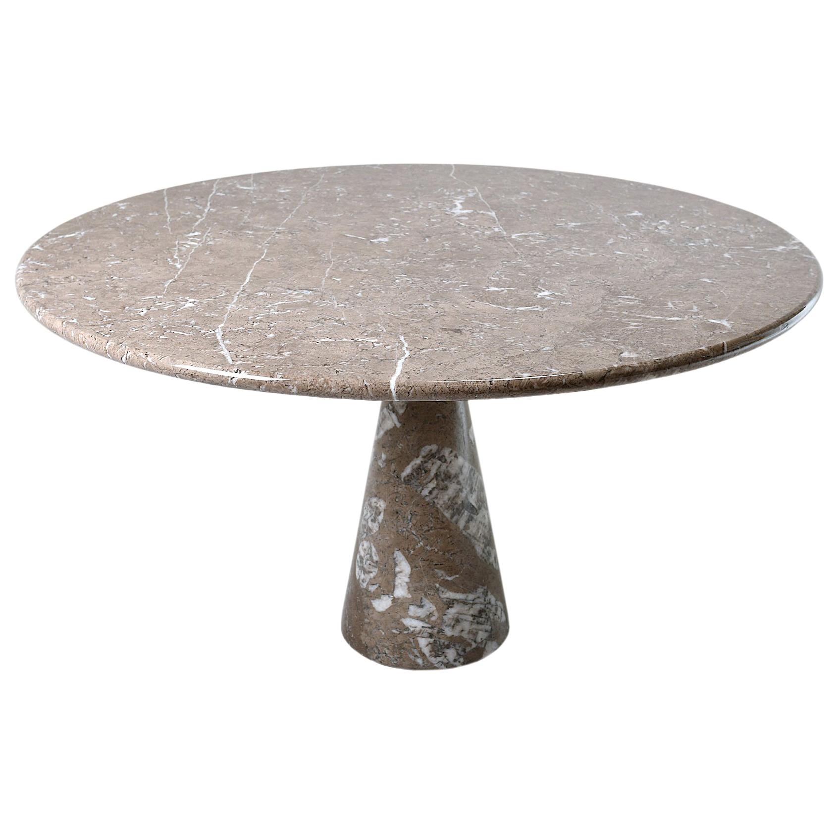 Mid-Century Modern Angelo Mangiarotti Marble Dining Table 1972 by Skipper, Italy