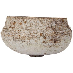 Stephanie Black Hand Thrown Textured Studio Bowl, circa 2007