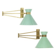 Pair of Wall Lamps, circa 1955 by Rene Matthieu