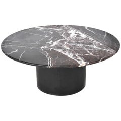 Black Marble Pedestal Coffee Table