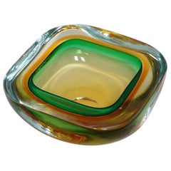 Gino Cenedese Attributed Sommerso Glass Bowl, circa 1960