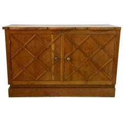 Used French Midcentury “Croissilon” Lattice Front Sideboard