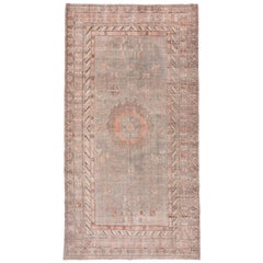 Antique Khotan Gallery Carpet, Soft Palette, circa 1910s