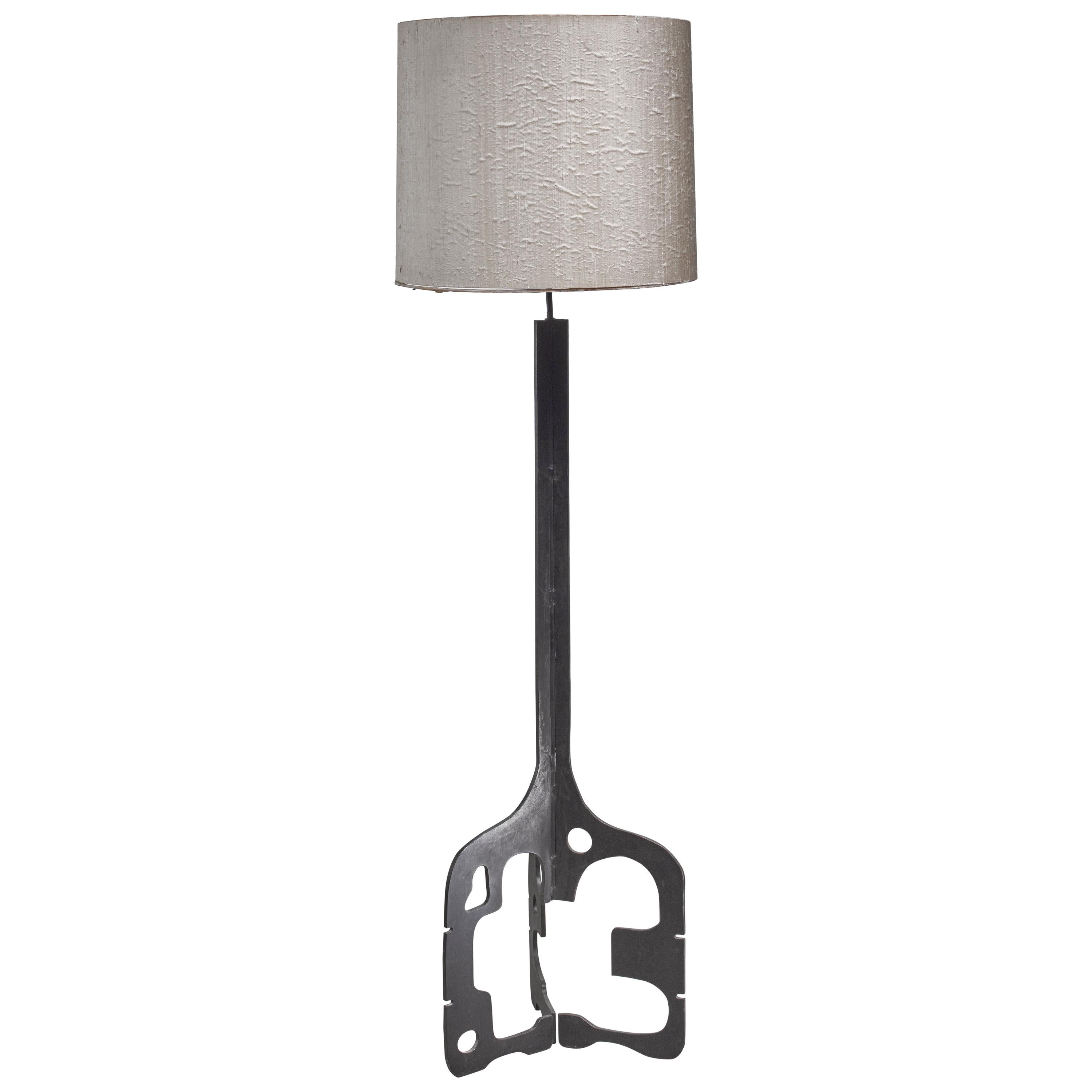 Iron Based Sculptural Floor Lamp, Germany, 1950s For Sale
