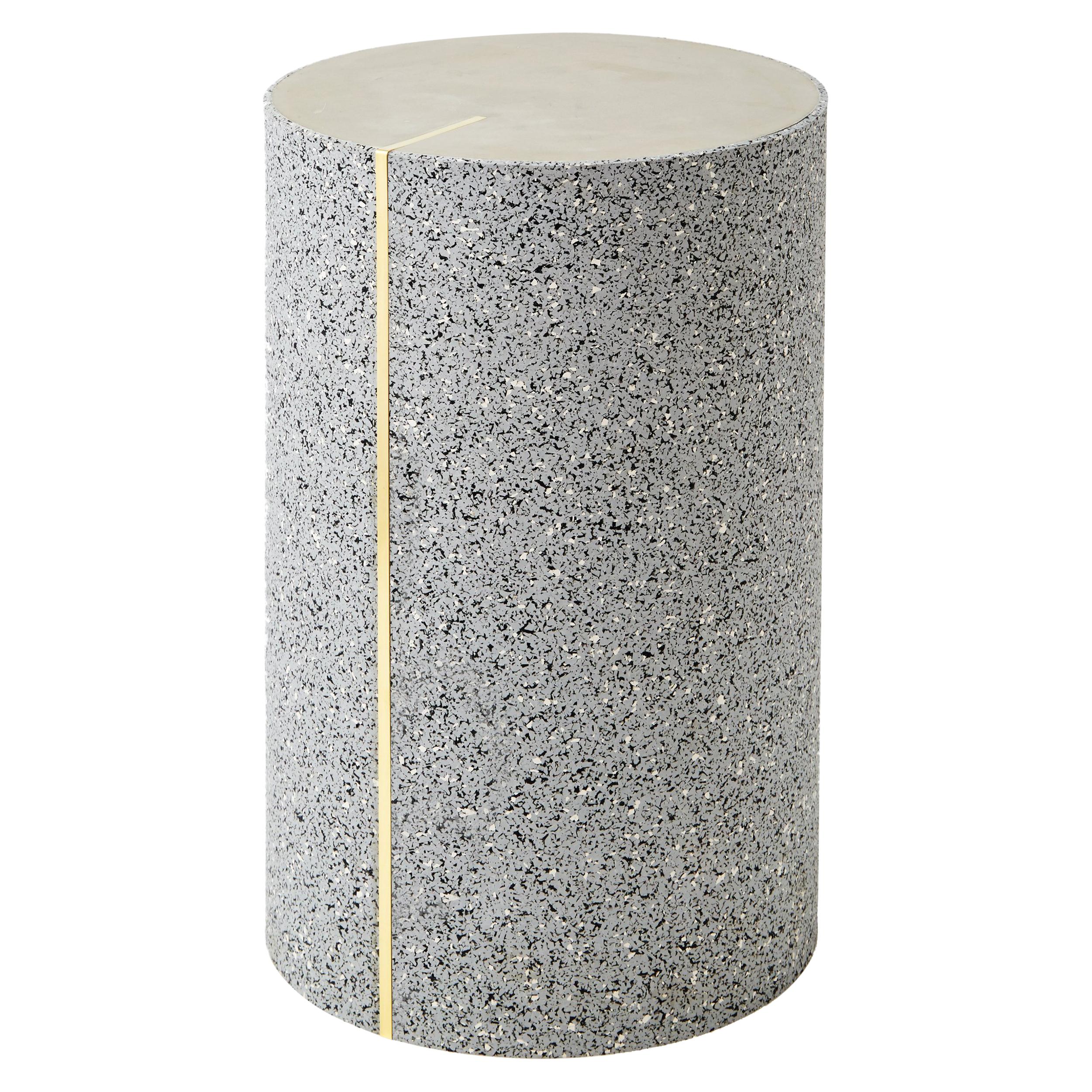 Rubber Cylinder in Gris Side Table, 1stdibs New York For Sale