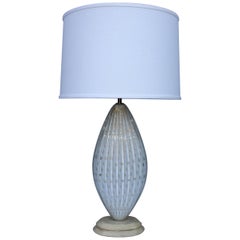 Used 1960's Murano Glass Italian Table Lamp By Camer