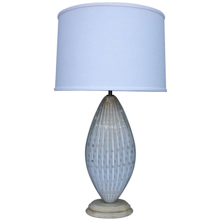 1960's Murano Glass Italian Table Lamp By Camer For Sale