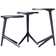 Tripod Table in Black Ash (Tall: 25") Accent Nesting Table - Fernweh Woodworking