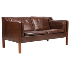 Børge Mogensen Two-Seat Sofa, Model 2212, Original Leather