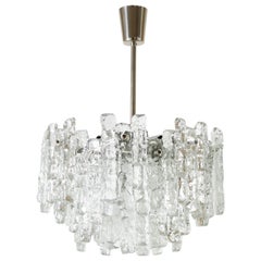 Kalmar Ice Glass Chandelier, 1970, 1 of 2