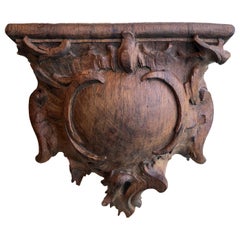 Hand Carved Decorative Oak Capital