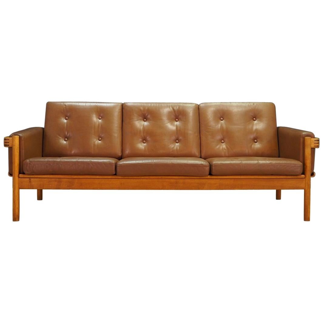 H W Klein Danish Design Sofa Leather Vintage Midcentury