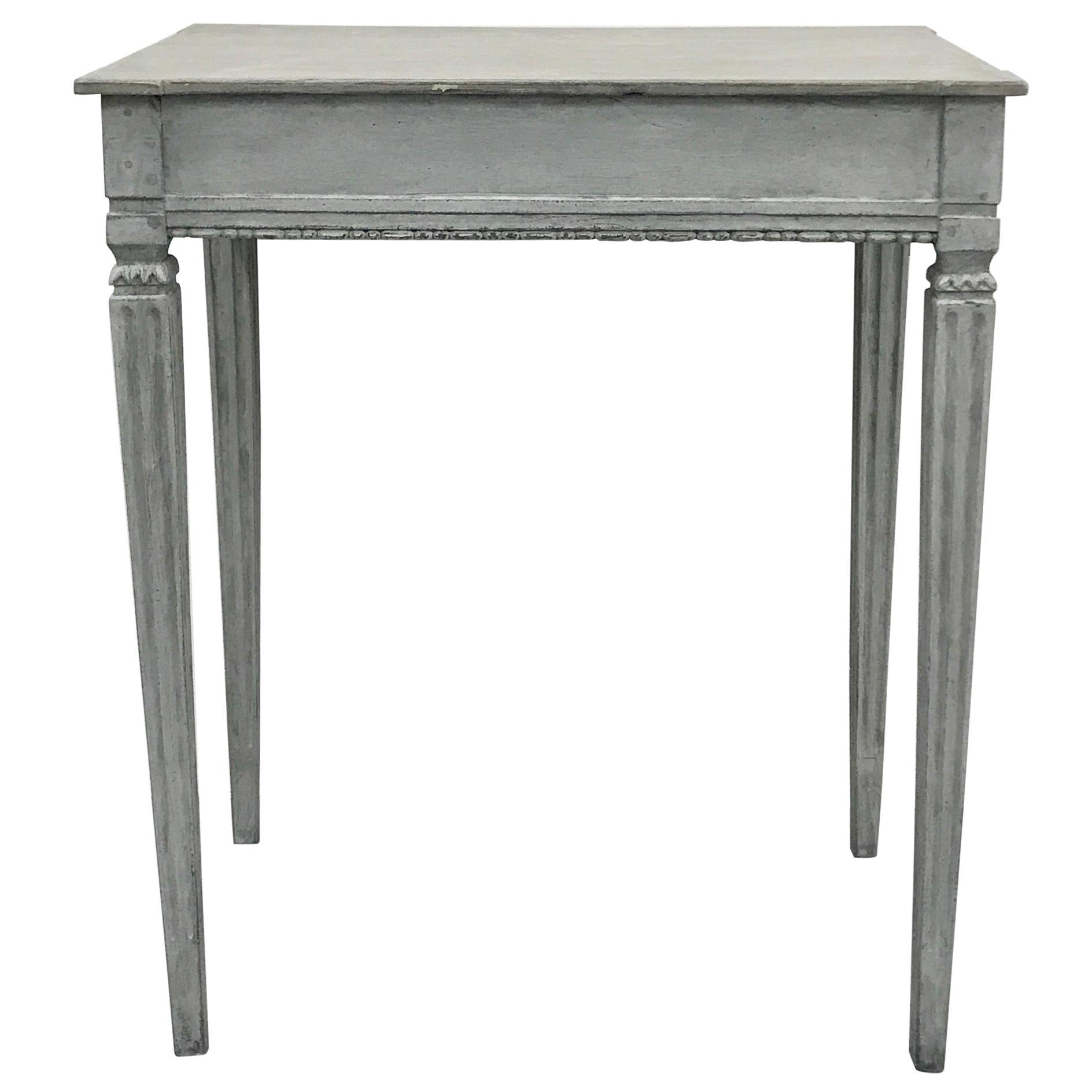 Antique Gustavian Style Side Table, Late 19th Century For Sale