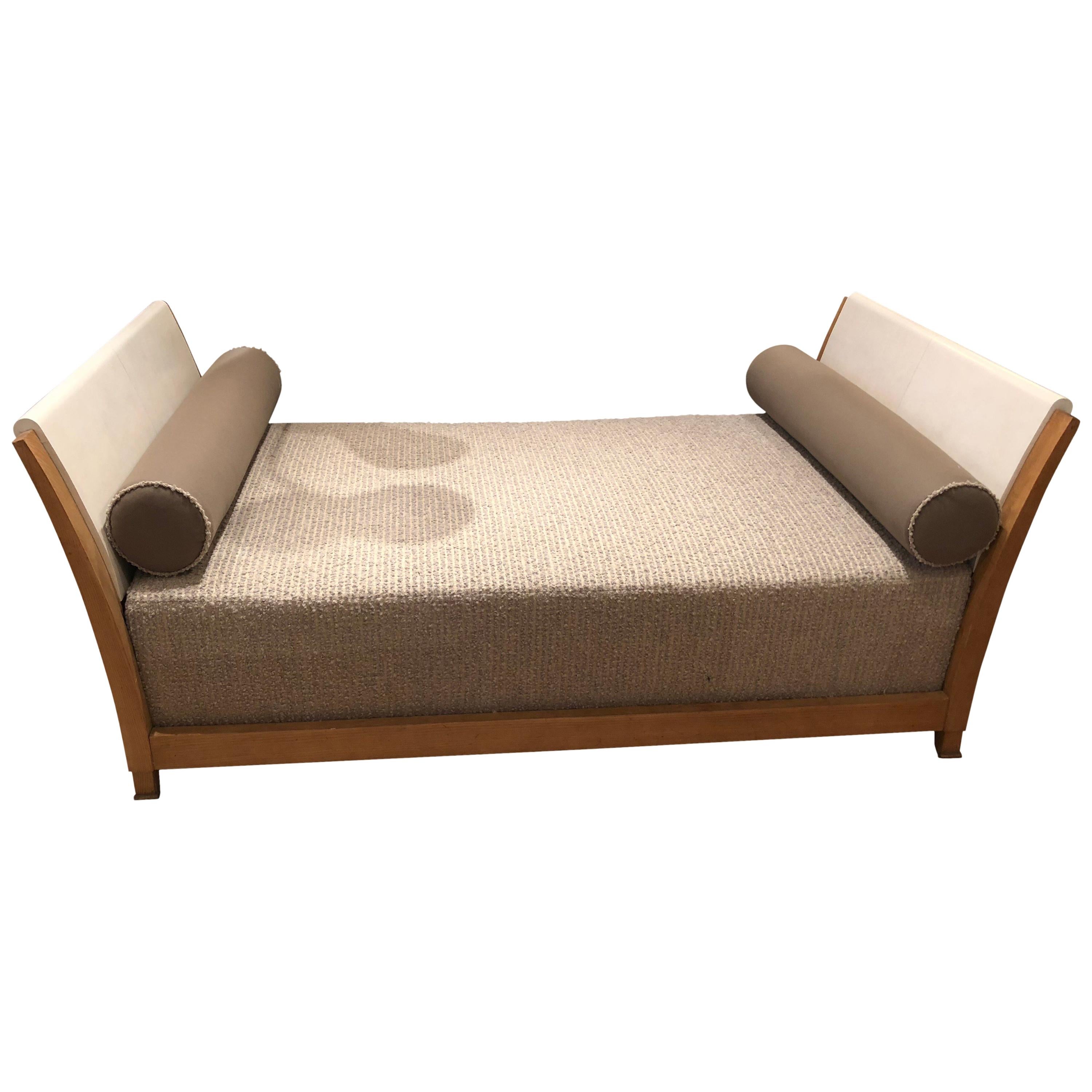 Important Parchment Daybed by Jansen For Sale