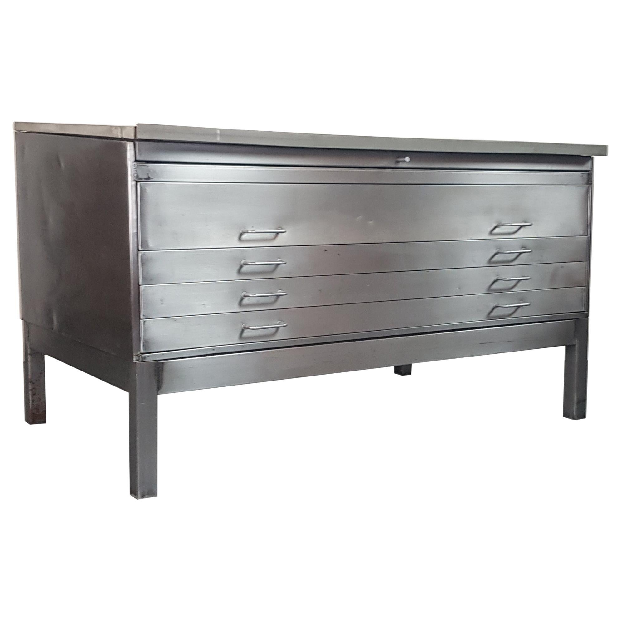 Industrial Plan Chest 2 For Sale on 1stDibs