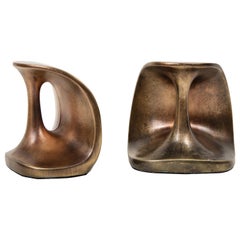 Ben Seibel Modernist Bronze Bookends