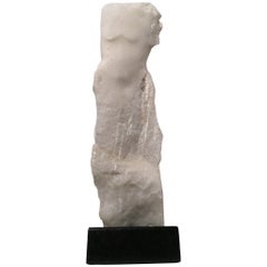 Wendy Hendelman White Marble Torso Sculpture, 2016