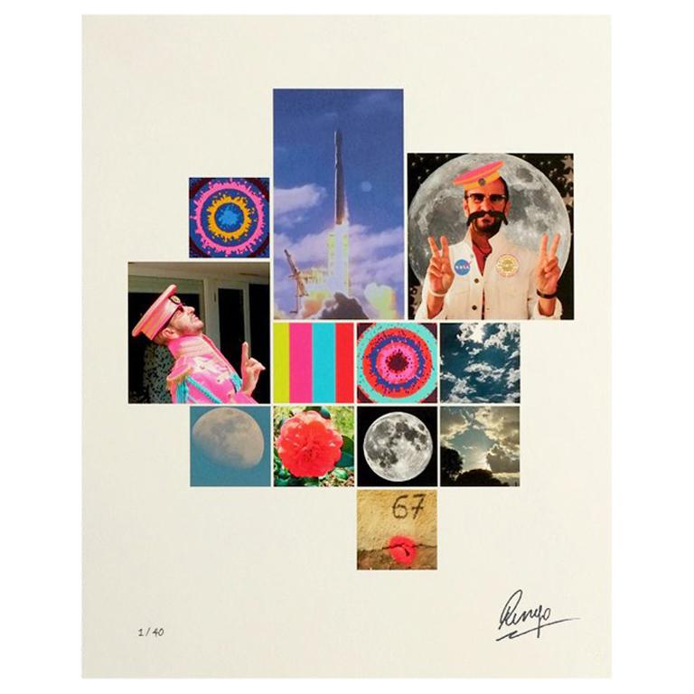 "Moon & Stars" Signed Limited Edition Unframed Print by Ringo Starr For Sale
