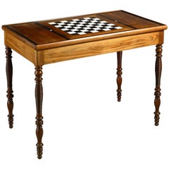 Antique Charles X Calamander Wood Tric Trac Table