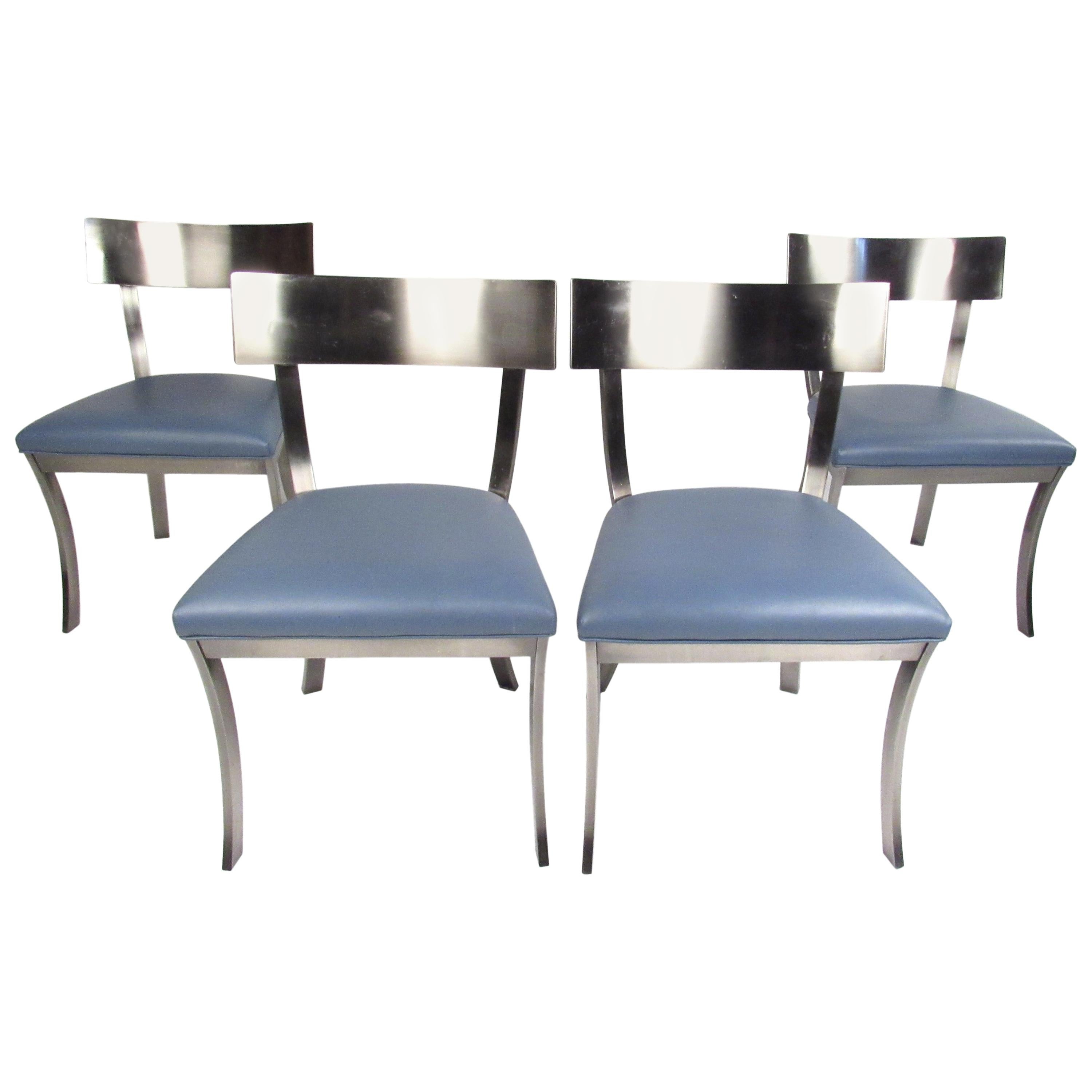 Set of Four Metal Dining Chairs by Design Institute of America