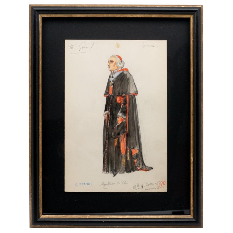 Original Opera and Theatre Costume Watercolor Design by Charles Betout ...