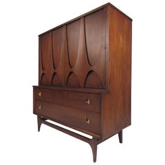 Mid-Century Modern Broyhill Brasilia Highboy Dresser