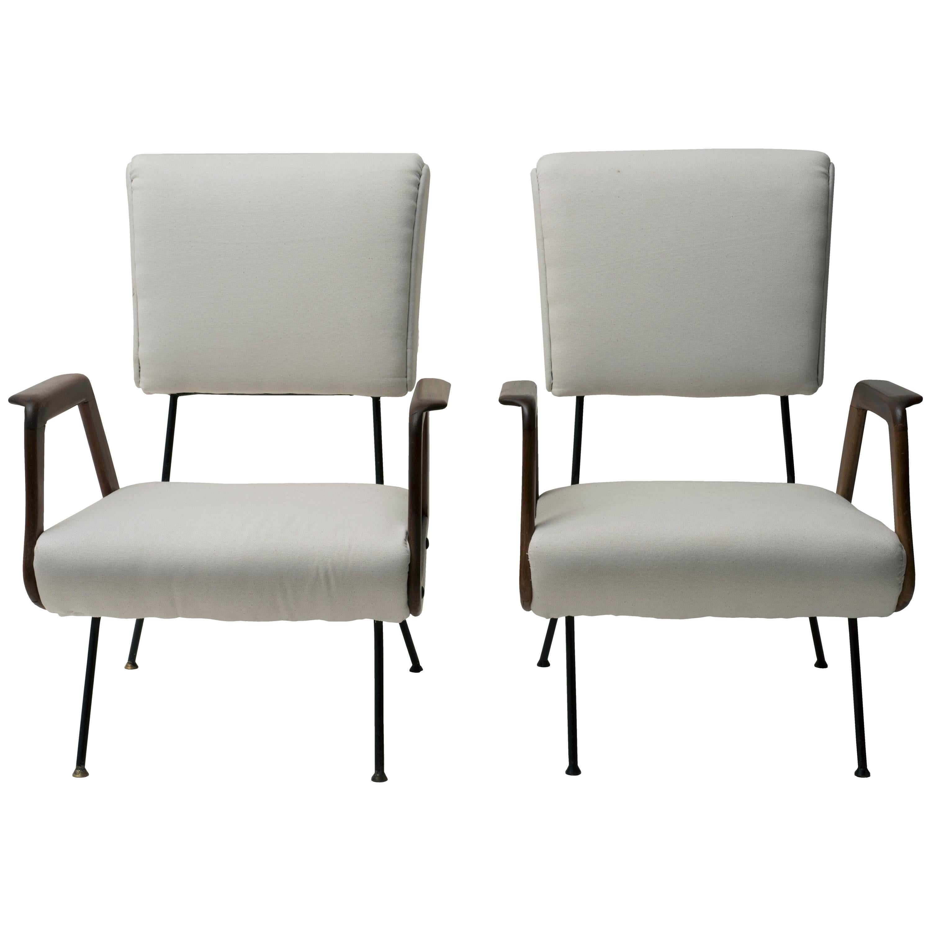 Pair of Vintage Armchairs Italian Production, 1950