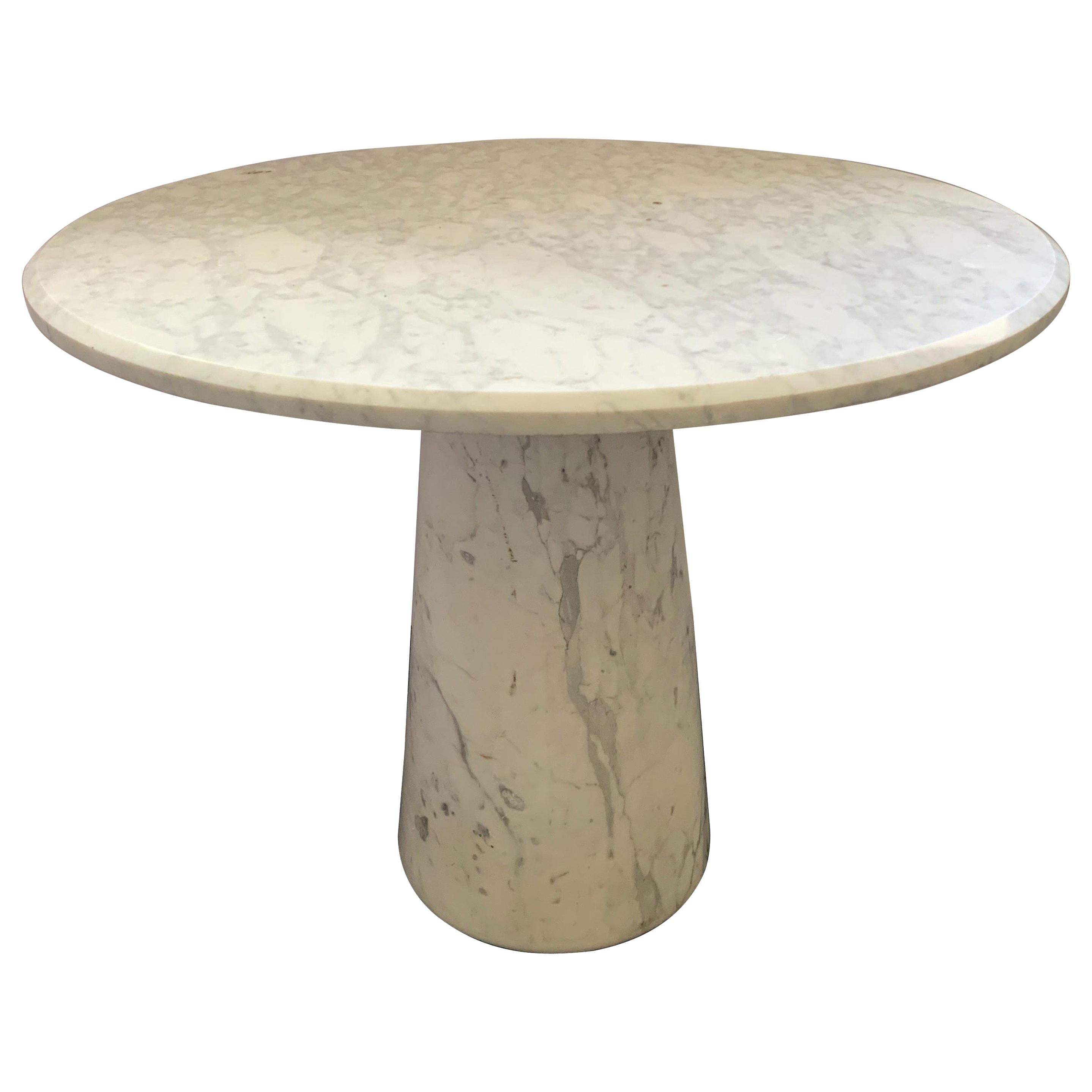 Vintage Italian Midcentury Carrara Marble Table