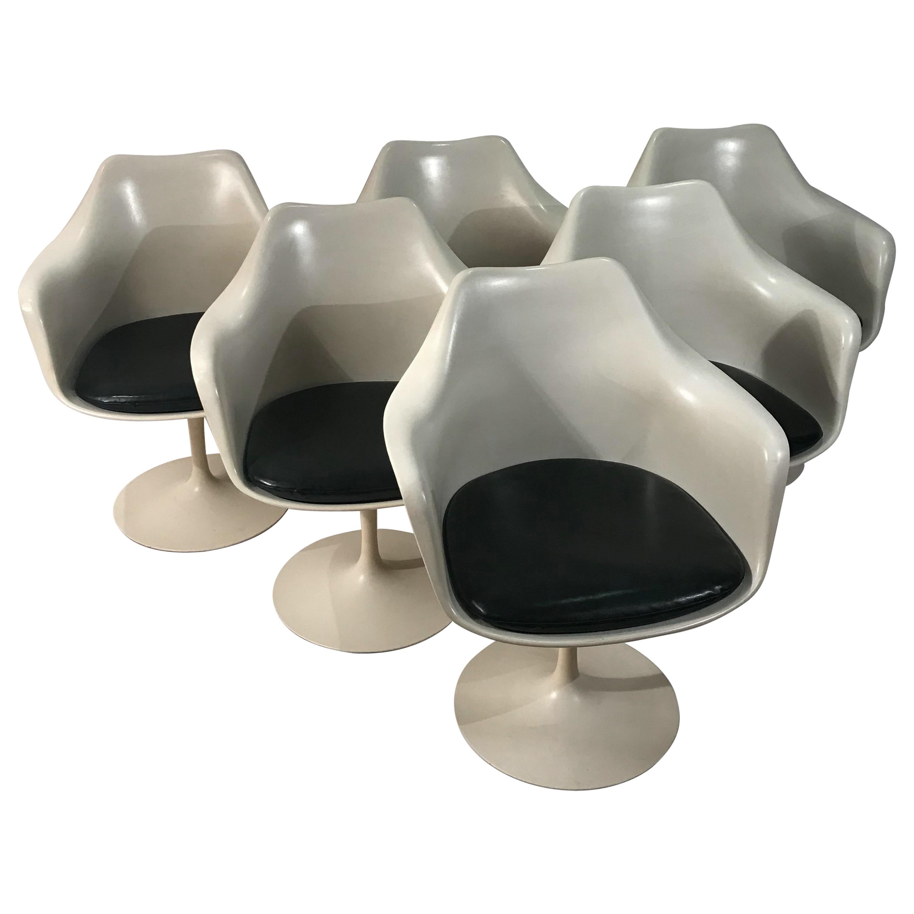 Set of Six Signed Eero Saarinen Tulip Armchairs for Knoll