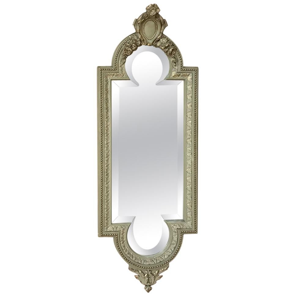 19th Century Italian Louis XVI Painted and Gilded Mirror